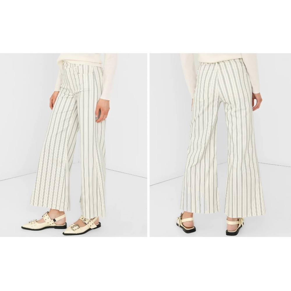 FRAME 70s Le Palazzo Wide Leg Crop Jeans in Indigo Multi Women 26 NWOT $268